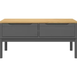 Mesa de centro Floro 2 cajones madera de pino 45x99x55,5 cm