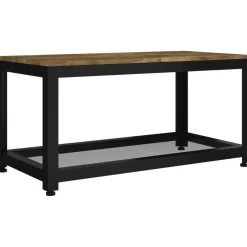 Mesa de centro Gobun con estante inferior 45x90x45 cm