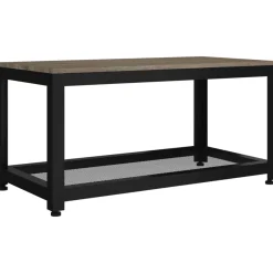 Mesa de centro Gobun con estante inferior 45x90x45 cm