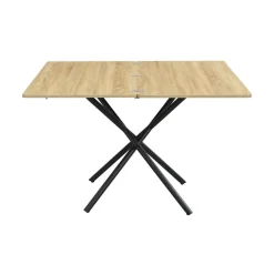 Mesa de centro Katy diseño elevable y extensible negro/natural 38-76,5x57-114 x100 cm