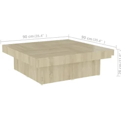 Mesa de centro Kiwi diseño divisible 28x90x90 cm