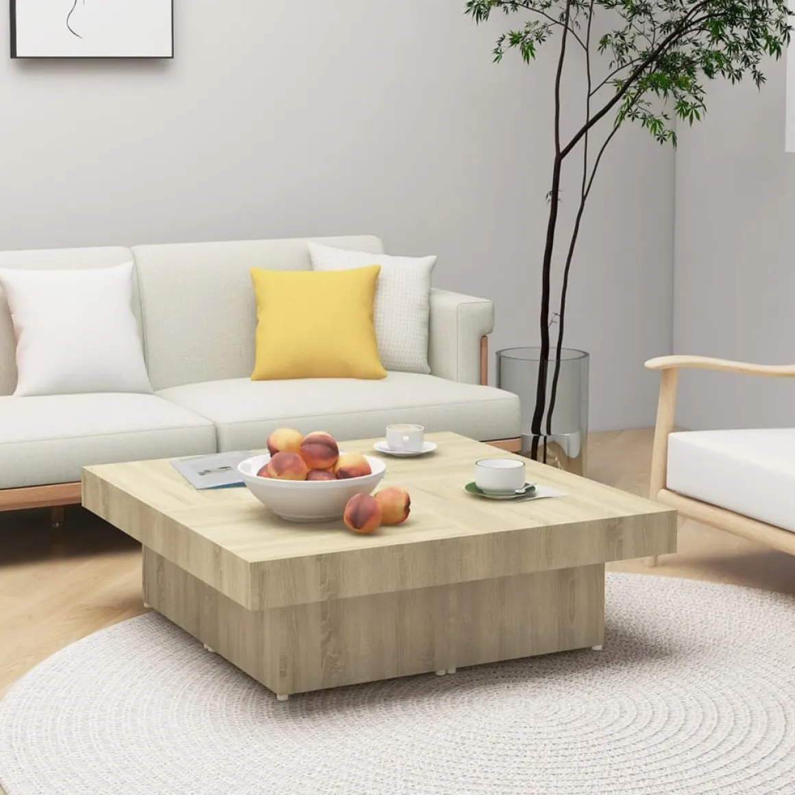 Mesa de centro Kiwi diseño divisible 28x90x90 cm