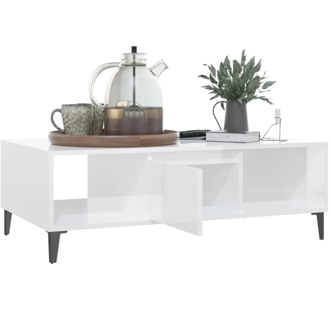 Mesa de centro Krähm 2 huecos + 1 puerta 35x103,5x60 cm