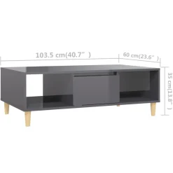 Mesa de centro Körn 2 huecos + 1 puerta 35x103,5x60 cm