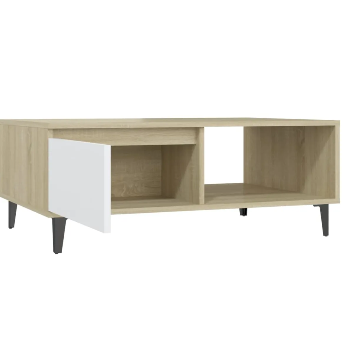 Mesa de centro Lena 1 puerta + 1 compartimento 35x90x60 cm