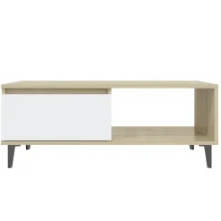Mesa de centro Lena 1 puerta + 1 compartimento 35x90x60 cm