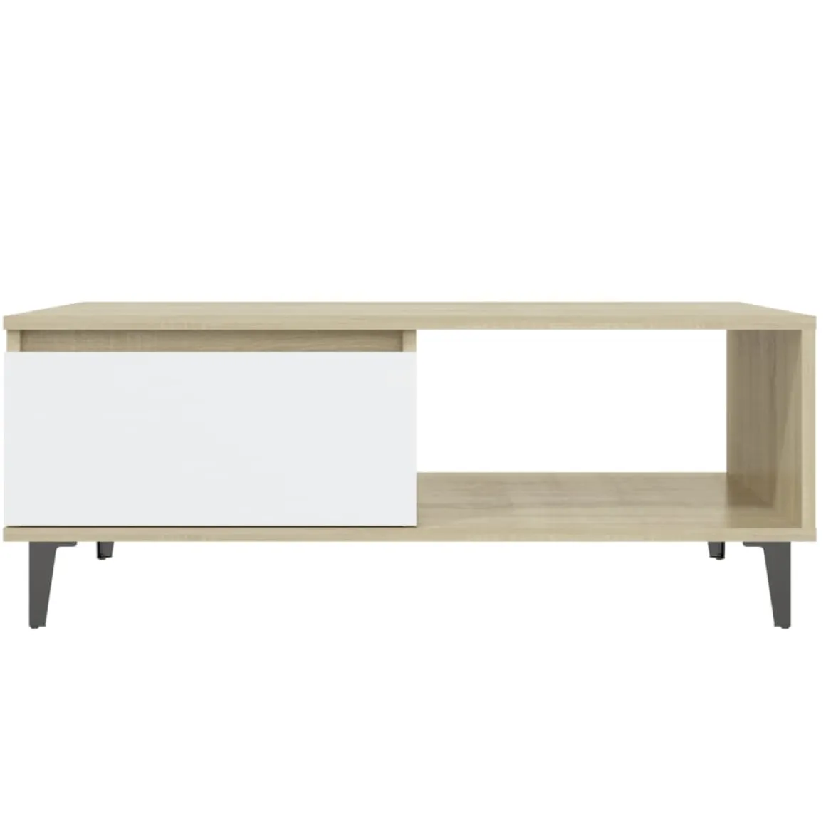 Mesa de centro Lena 1 puerta + 1 compartimento 35x90x60 cm