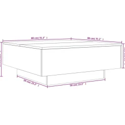 Mesa de centro Lorca 31x80x80 cm