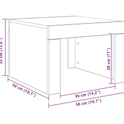 Mesa de centro Luna 35x50x50 cm