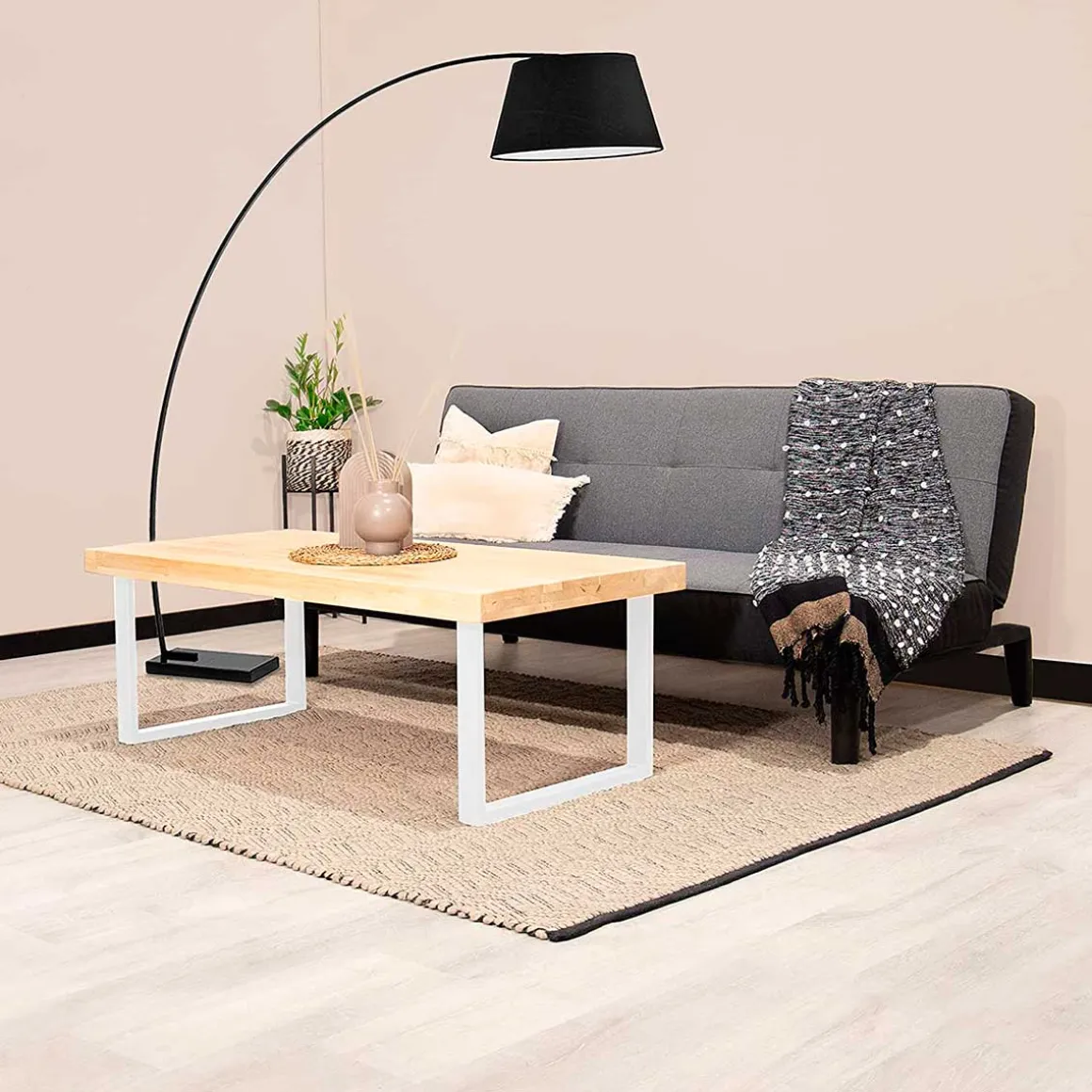 Mesa de centro Natural diseño nórdico 43,5x120x60 cm
