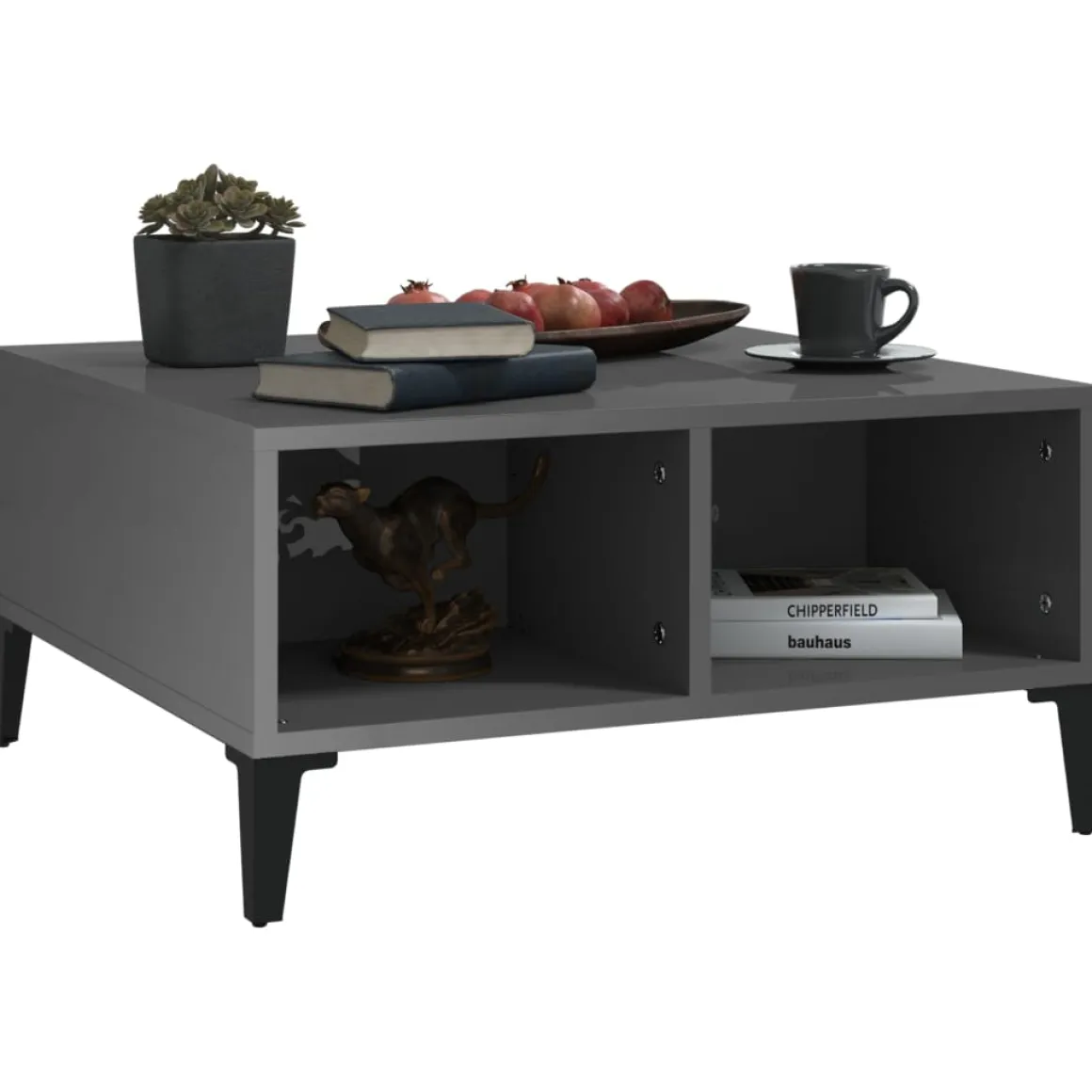 Mesa de centro Okio 2 compartimentos abiertos 30x60x60 cm