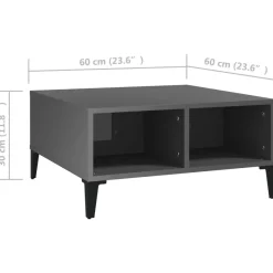 Mesa de centro Okio 2 compartimentos abiertos 30x60x60 cm