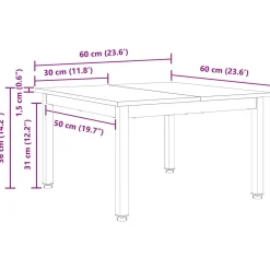 Mesa de centro Orion natural 36x60x60 cm