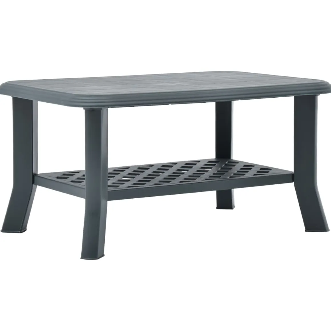 Mesa de centro Polka de exterior con estante inferior 46x90x60 cm