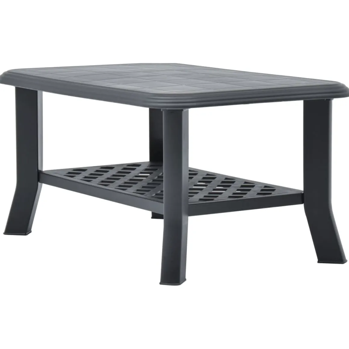 Mesa de centro Polka de exterior con estante inferior 46x90x60 cm