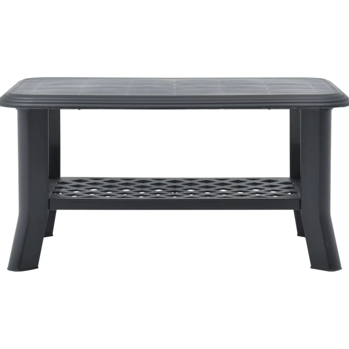 Mesa de centro Polka de exterior con estante inferior 46x90x60 cm