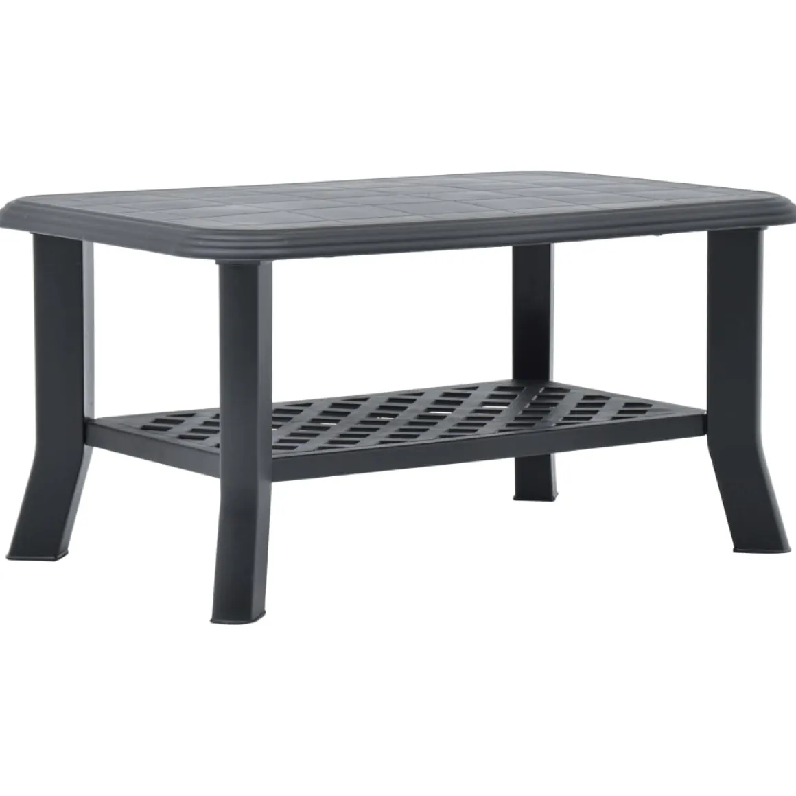 Mesa de centro Polka de exterior con estante inferior 46x90x60 cm
