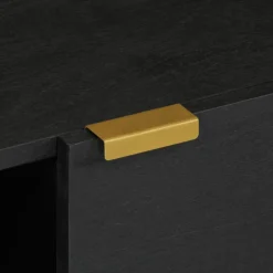 Mesa de centro Puma 1 puerta + compartimento negro 40x80x50 cm