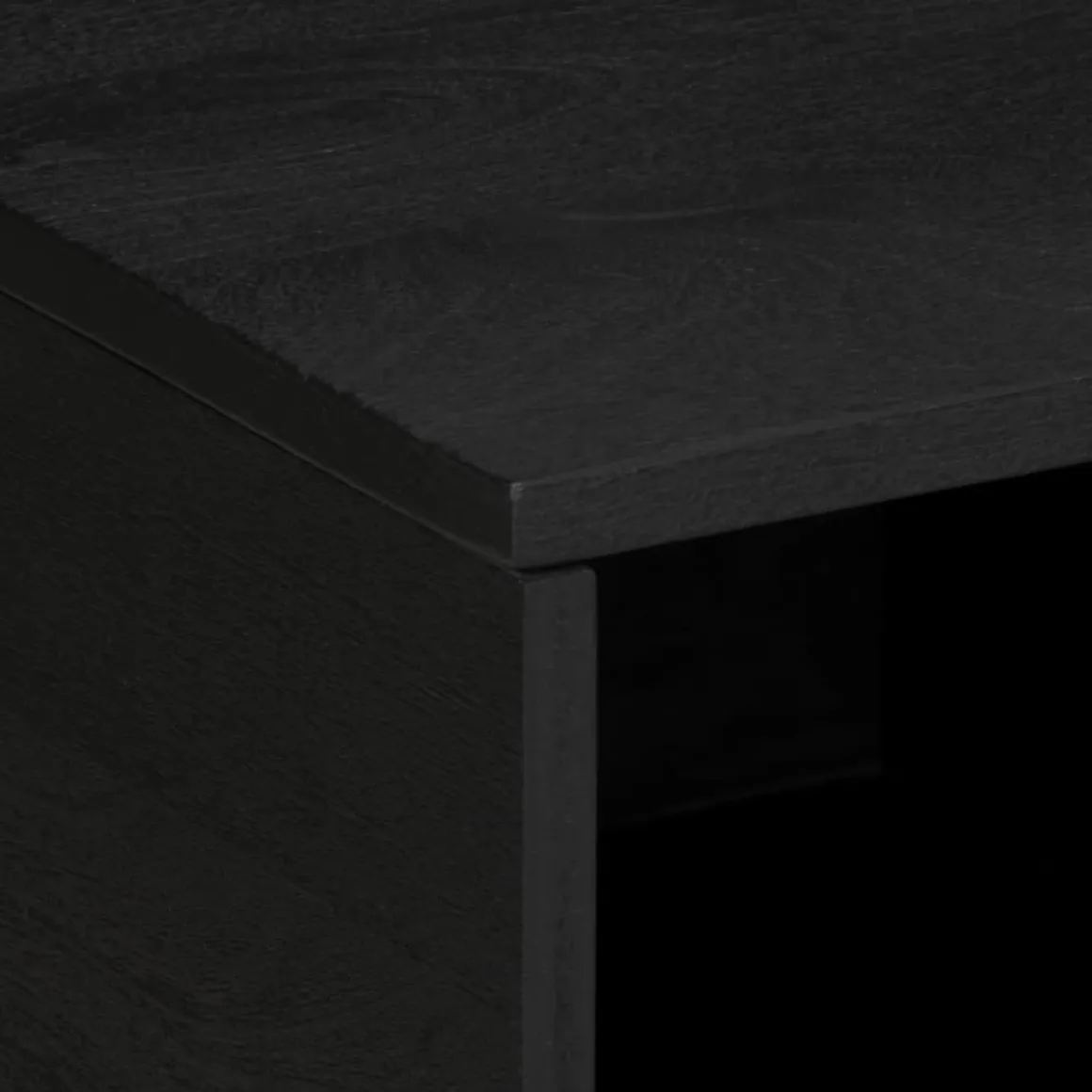 Mesa de centro Puma 1 puerta + compartimento negro 40x80x50 cm