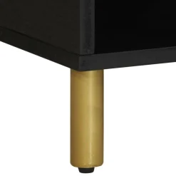 Mesa de centro Puma 1 puerta + compartimento negro 40x80x50 cm