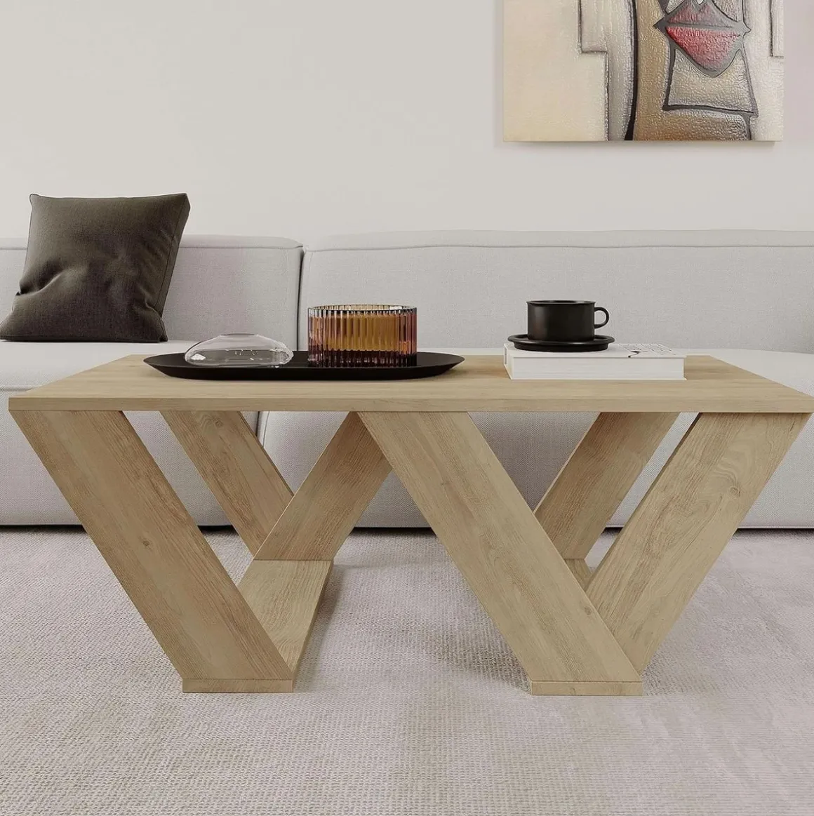 Mesa de centro Pyrem diseño fijo 40x110x60 cm