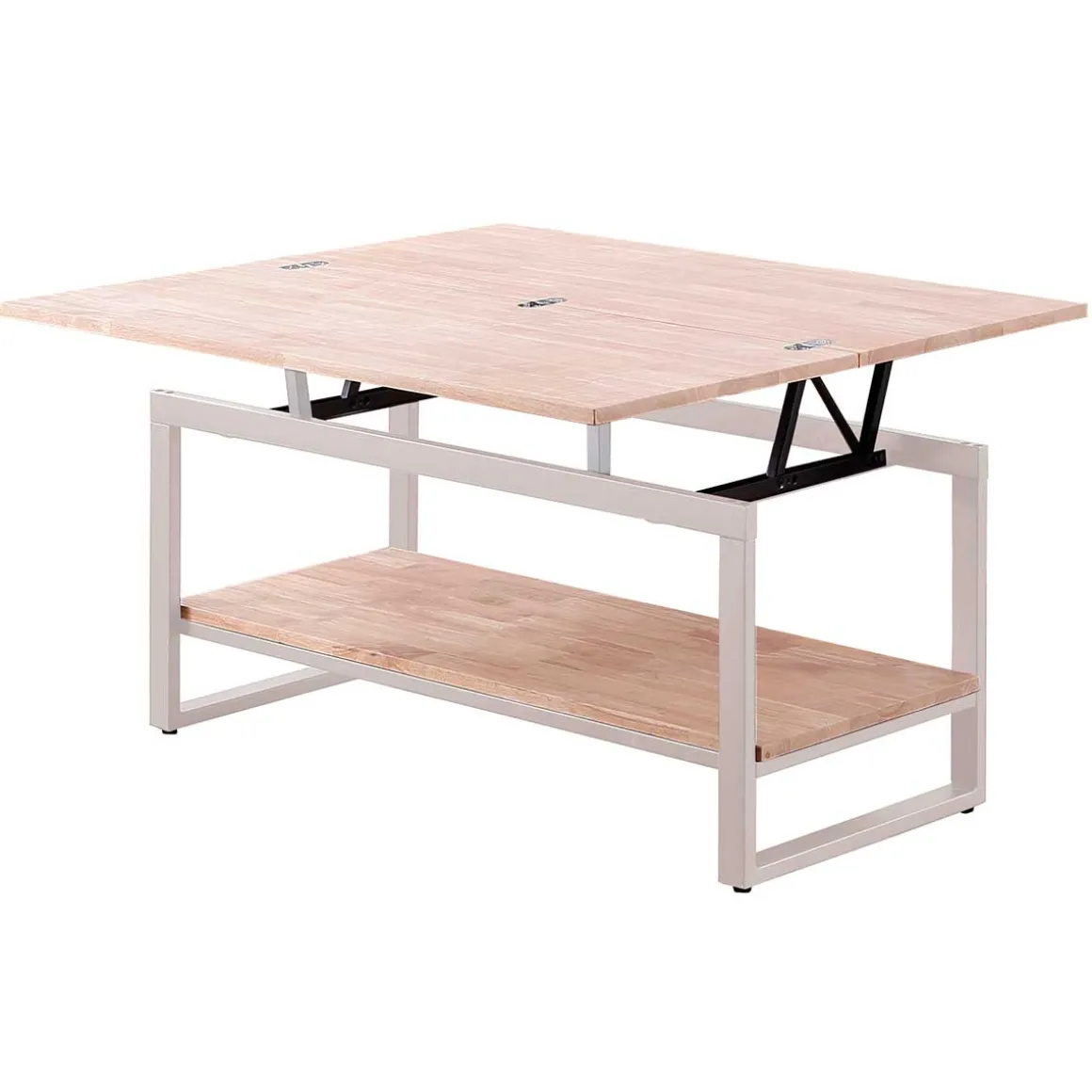 Mesa de centro Steve elevable y extensible + estante inferior