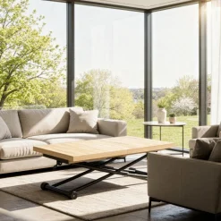 Mesa de centro Taylor extensible y elevable 28-75x100-130-160x80 cm