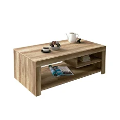 Mesa de centro Texas diseño fijo natural 40x110,2x60 cm