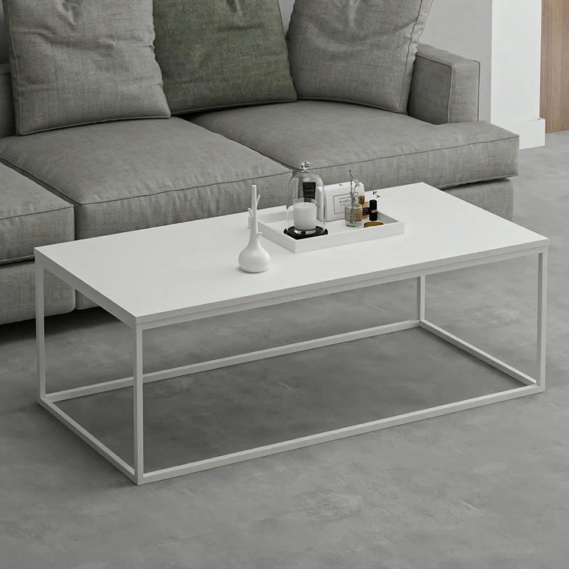 Mesa de centro Tiger blanco 42x120x60 cm