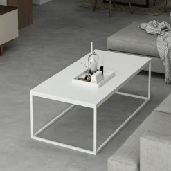 Mesa de centro Tiger blanco 42x120x60 cm