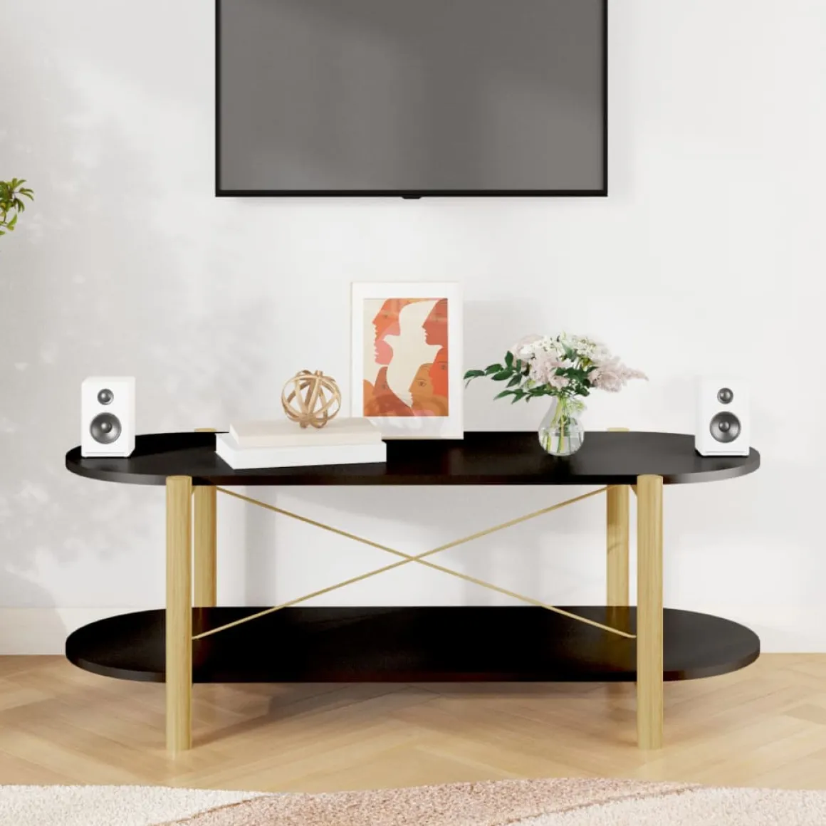 Mesa de centro Timón 2 niveles 40x110x48 cm