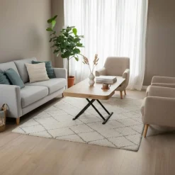 Mesa de centro Turín extensible con elevación eléctrica 28-78x120-160-200x75 cm