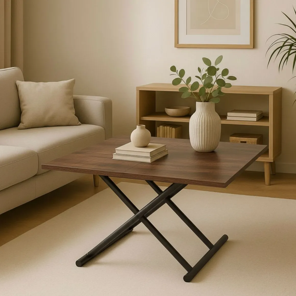 Mesa de centro Up & Down elevable y extensible 4 posiciones 49-76x100x50 cm