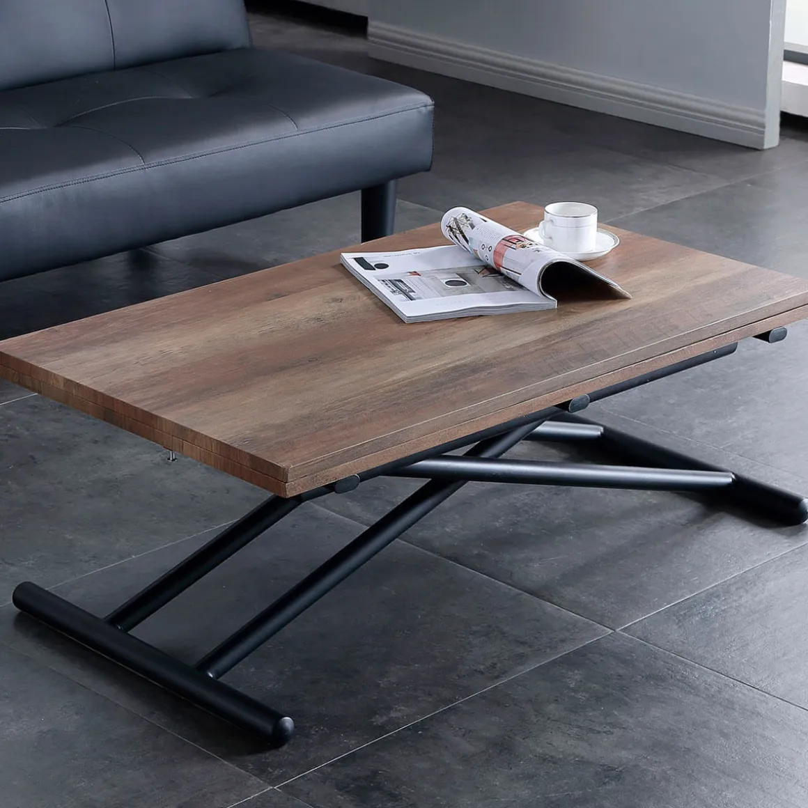 Mesa de centro Up & Down elevable y extensible 4 posiciones 49-76x100x50 cm