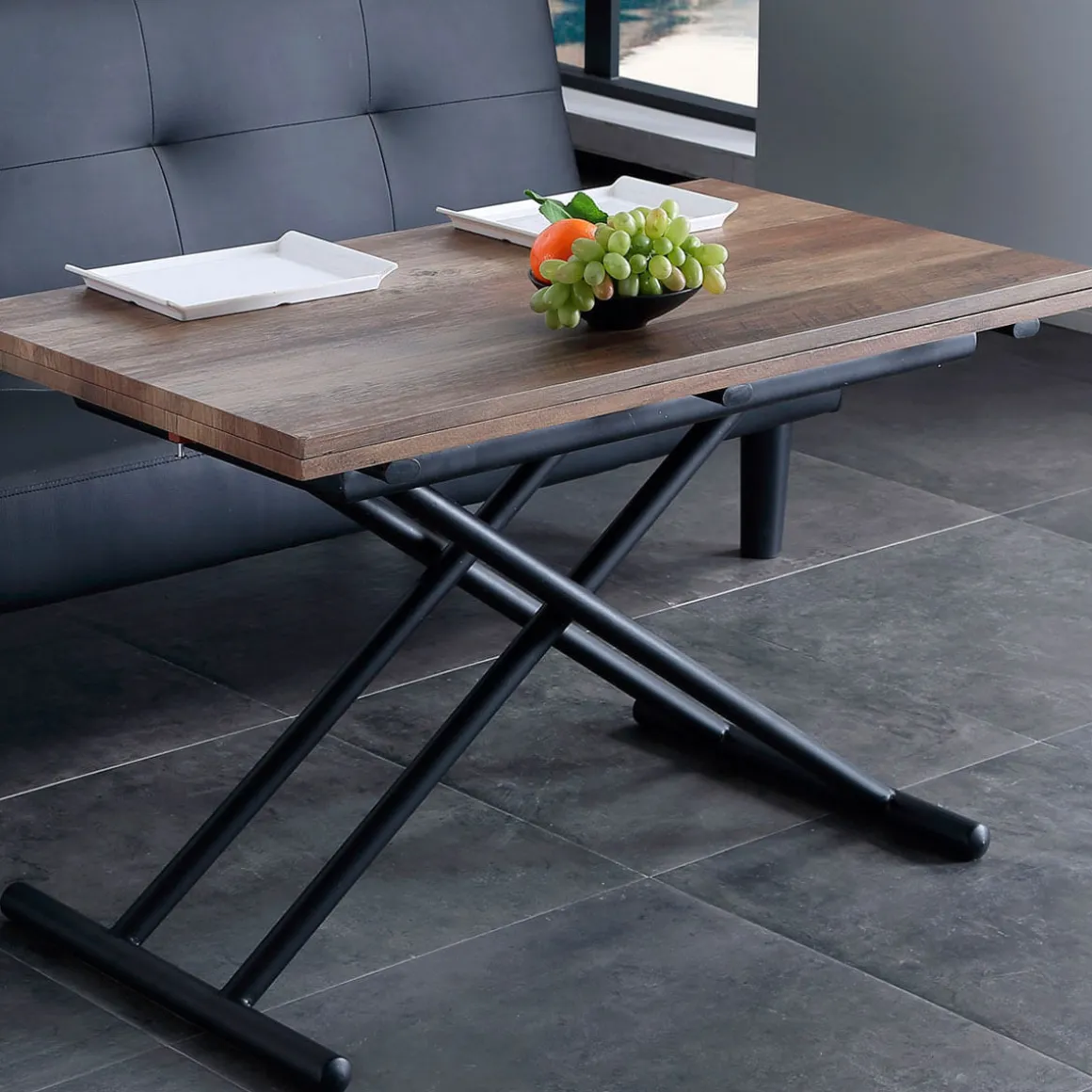 Mesa de centro Up & Down elevable y extensible 4 posiciones 49-76x100x50 cm