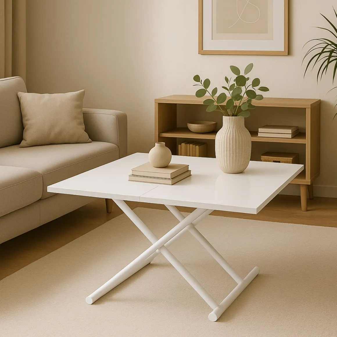 Mesa de centro Up & Down elevable y extensible 4 posiciones 49-76x100x50 cm