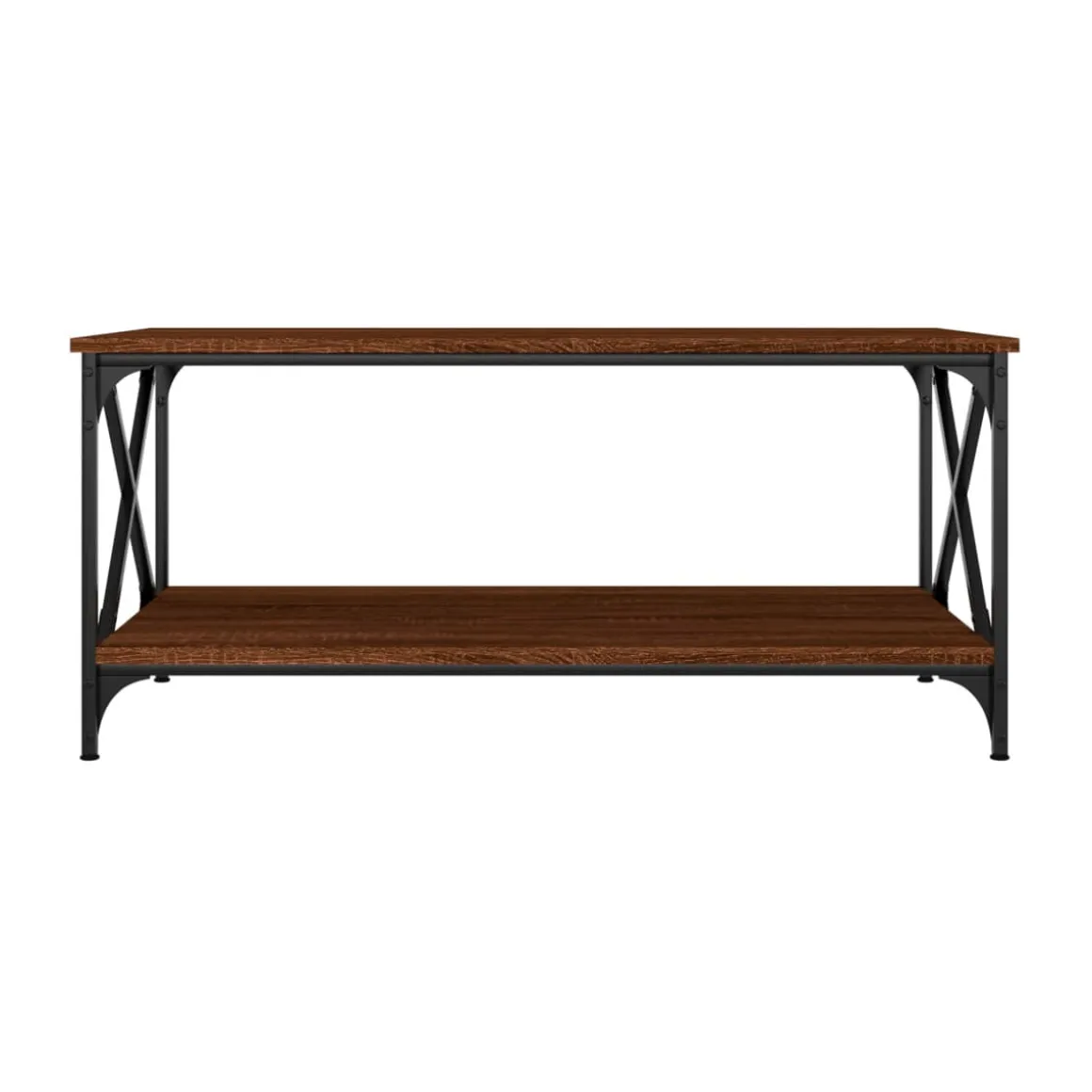 Mesa de centro Yuzu rectangular estante inferior 45x100x50 cm