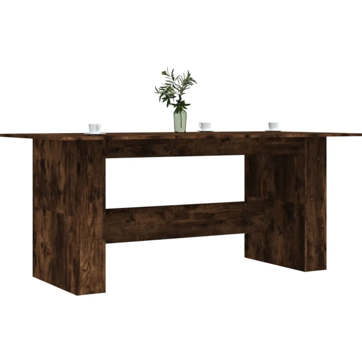 Mesa de comedor Alberca roble oscuro 76x180x90 cm