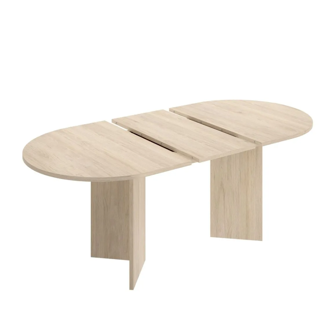Mesa de comedor Bari diseño extensible natural 76,3x140x90 cm