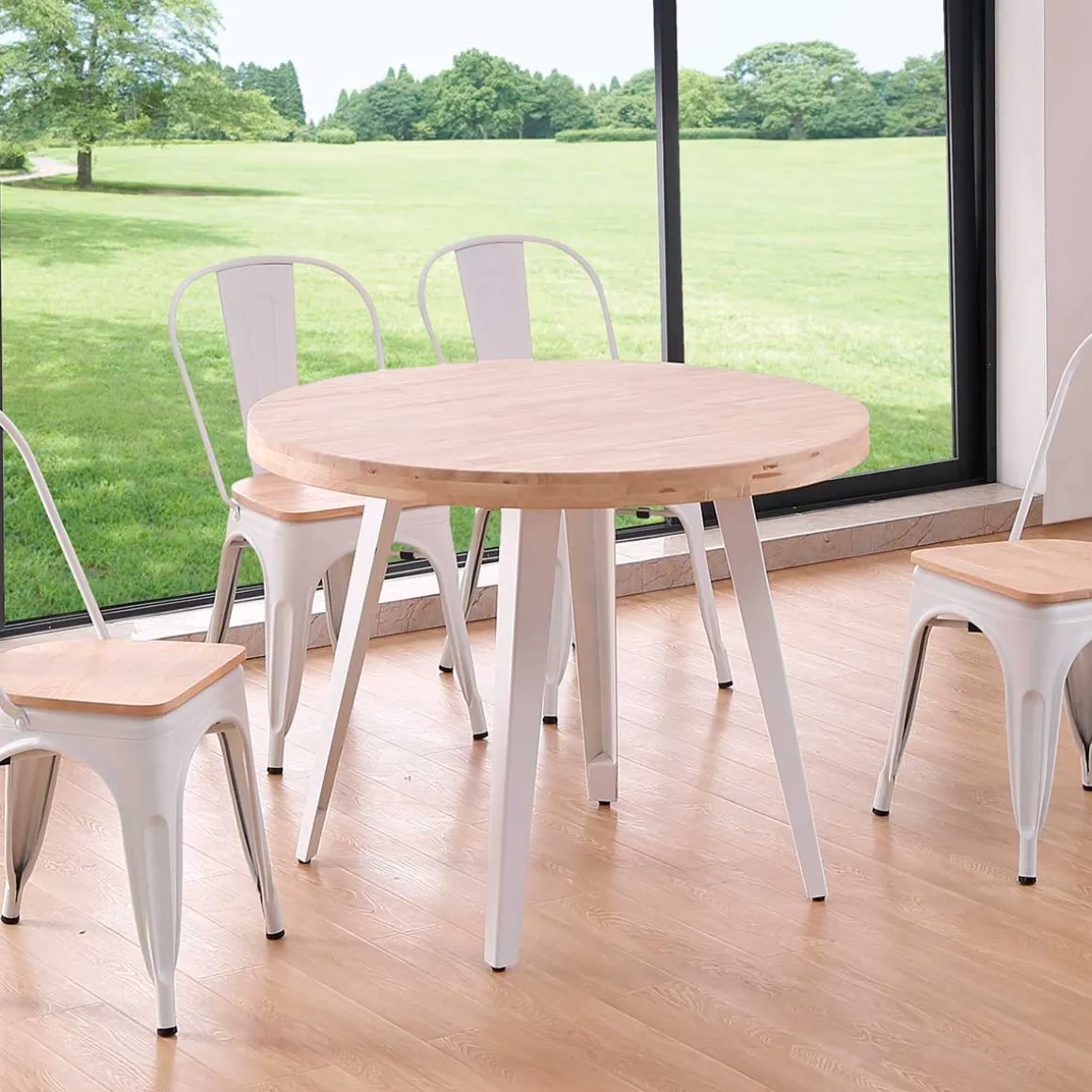 Mesa de comedor Berg diseño fijo Ø100x76 cm