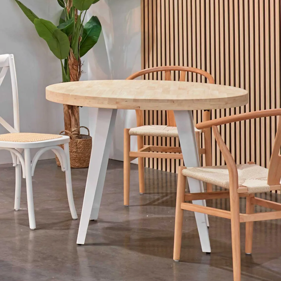 Mesa de comedor Berg diseño fijo Ø100x76 cm