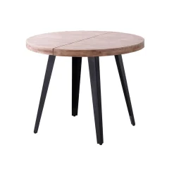 Mesa de comedor Berg extensible diseño redondo 76x100-140-180x100 cm