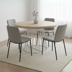 Mesa de comedor Brad extensible diseño redondo Ø120 cm