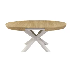 Mesa de comedor Bradley redonda extensible 76x130-180x130 cm