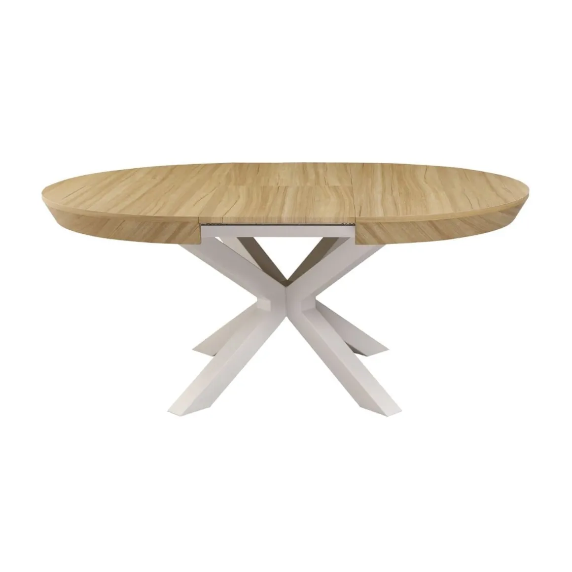 Mesa de comedor Bradley redonda extensible 76x130-180x130 cm