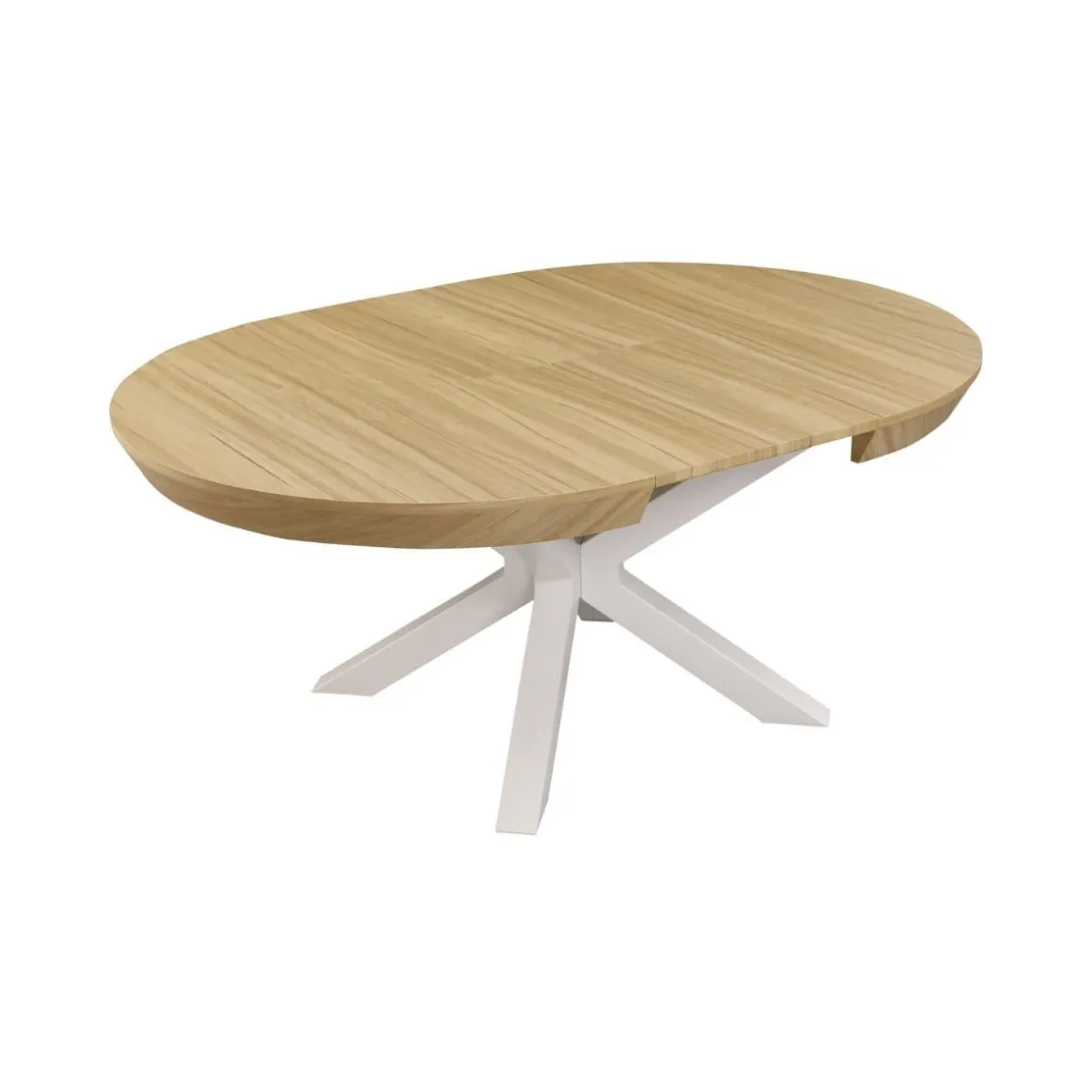 Mesa de comedor Bradley redonda extensible 76x130-180x130 cm