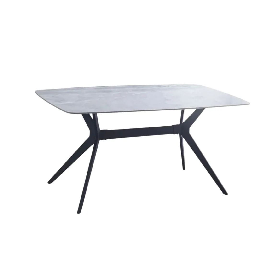Mesa de comedor Calista fija negro 76x160x90 cm