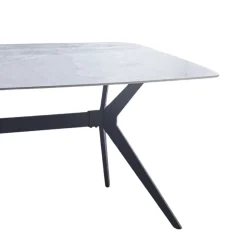 Mesa de comedor Calista fija negro 76x160x90 cm