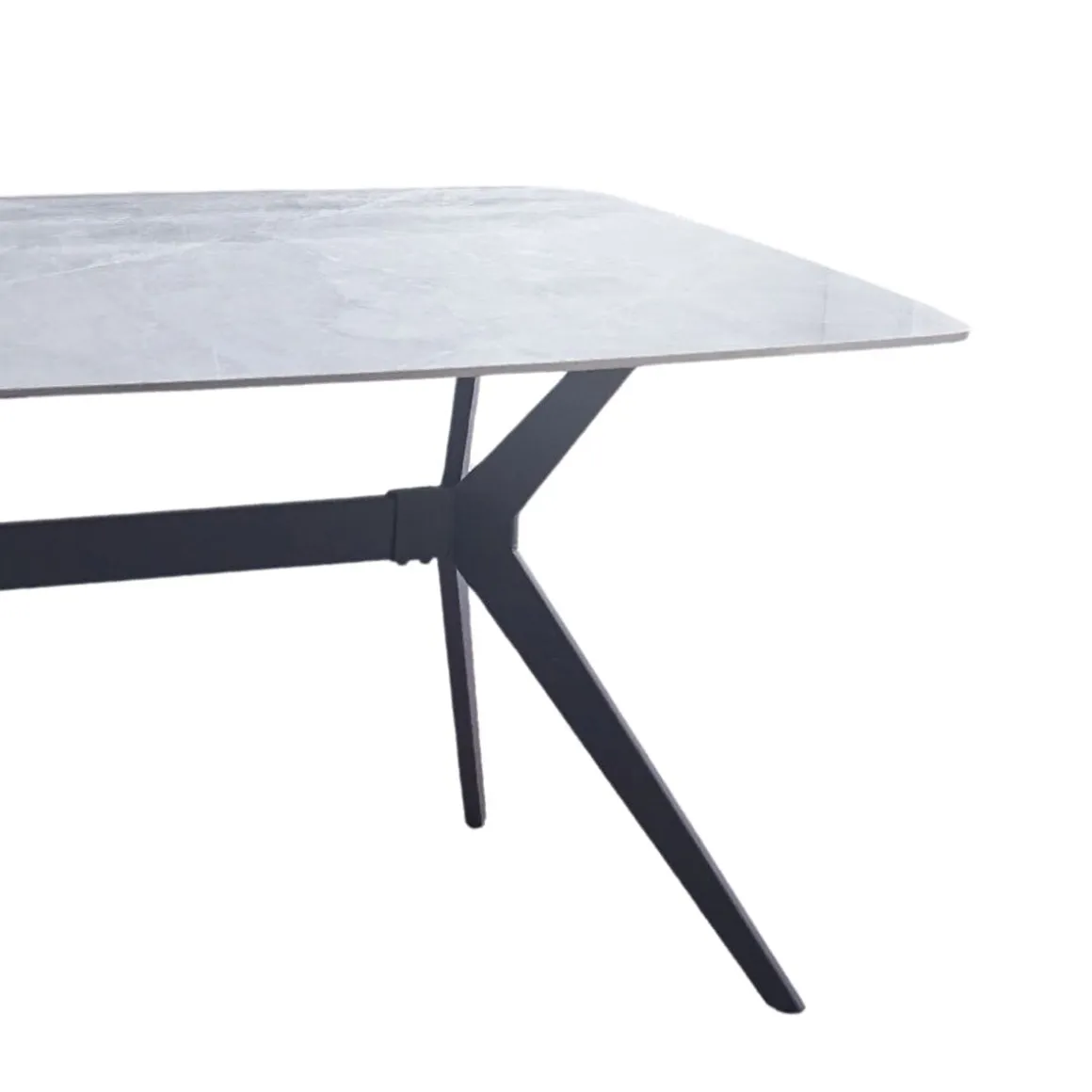 Mesa de comedor Calista fija negro 76x160x90 cm