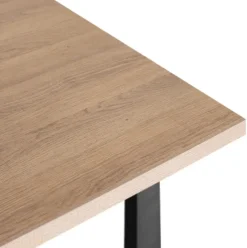 Mesa de comedor Cinnamon diseño fijo natural/negro 76x140x90 cm